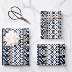 Southwest Rain and Sun in Blue Wrapping Paper Sheet