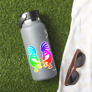 Southwest Rainbow Gradient Kokopelli Pair