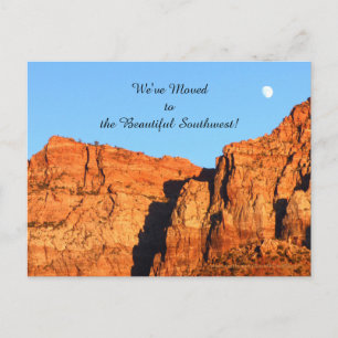 Southwest Red Rocks, New Address Announcement Postcard