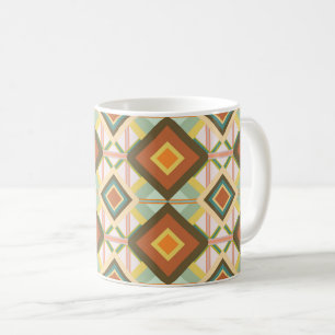 Southwest Retro Pop Art Diamonds Pattern Coffee Mug