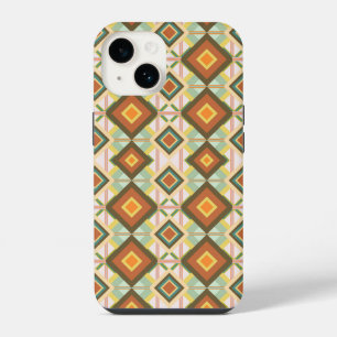 Southwest Retro Pop Art Diamonds Pattern iPhone 14 Case