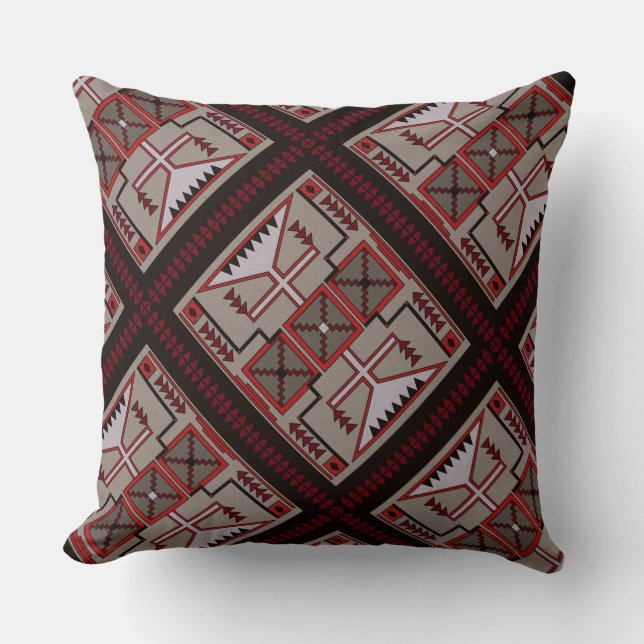 Southwest Retro Throw Pillow (Front)