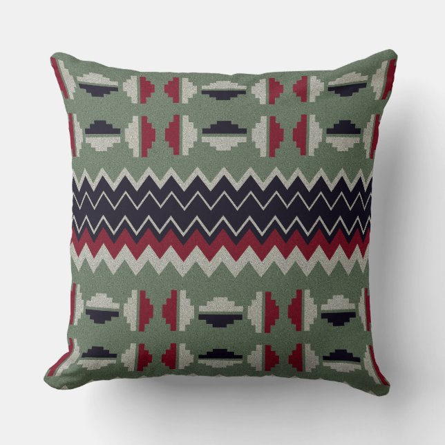 Southwest Retro Throw Pillow (Front)