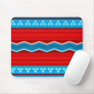 Southwest River Canyon Geometric Red Turquoise Mouse Pad