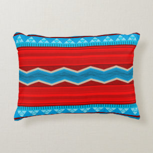 Southwest River Canyon Red and Turquoise Accent Pillow