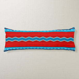 Southwest River Canyon Red and Turquoise Body Pillow