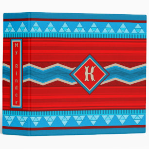Southwest River Canyon Red Turquoise Personalized Binder