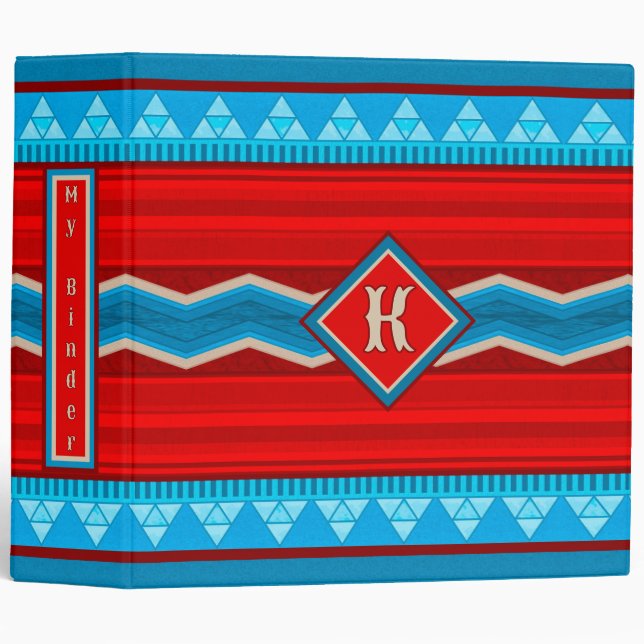 Southwest River Canyon Red Turquoise Personalized Binder (Front/Spine)