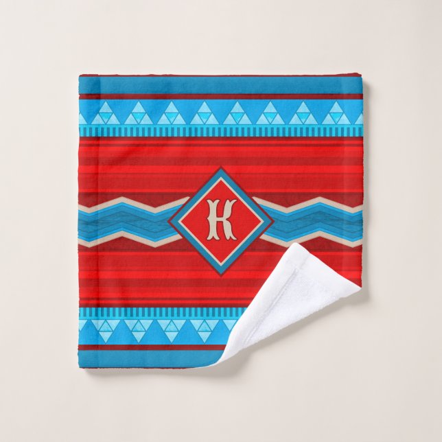 Southwest River Canyon Rouge Turquoise Personnalis (Gant de toilette)