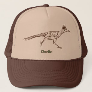 Southwest Roadrunner Bird Drawing Personalized  Trucker Hat