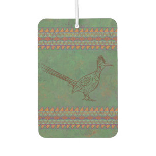 Southwest Roadrunner Sagebrush Green Geometric Air Freshener