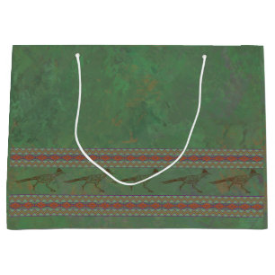 Southwest Roadrunner Sagebrush Green Large Gift Bag