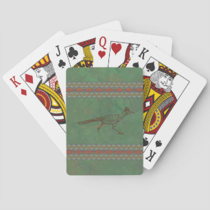 Southwest Roadrunner Sagebrush Green Playing Cards