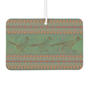Southwest Roadrunners Sagebrush Green Geometric Air Freshener