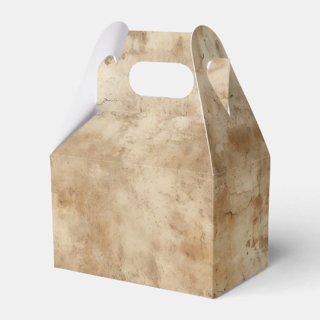 Southwest Rustic Cream  Favor Box (Back Side)