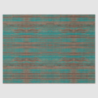 Southwest Rustic Weathered Turquoise Painted Wood
