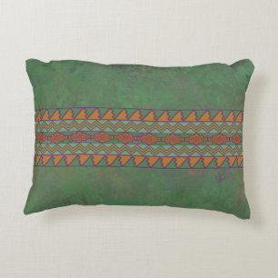 Southwest Sagebrush Green Geometric Design  Accent Pillow