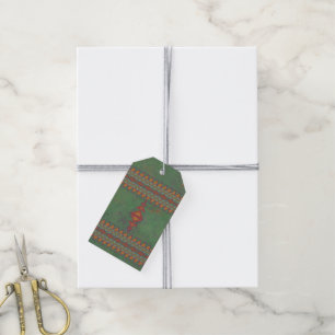 Southwest Sagebrush Green Geometric Design Gift Tags