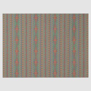 Southwest Sagebrush Green Geometric Design Tissue  Paper