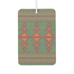 Southwest Sagebrush Green Orange Geometric Design Air Freshener