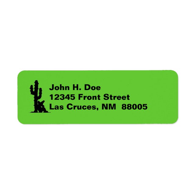 Southwest Saguaro Cactus Siesta Address Labels (Front)