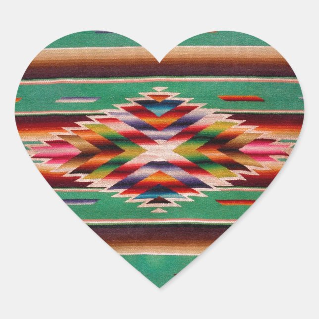 Southwest Saltillo Heart Sticker (Front)