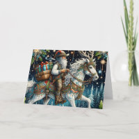 Southwest Santa Delivering Gifts On Horseback