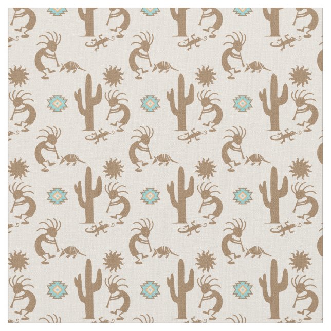 Southwest Soft Pastels Blush Pink Small Print Fabric (Close Up)