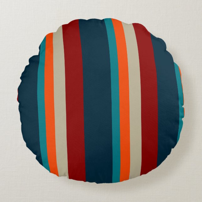 Southwest Stripes 17 Round Pillow (Front)