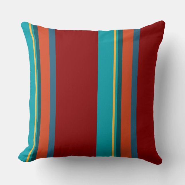 Southwest Stripes 24 Throw Pillow (Front)