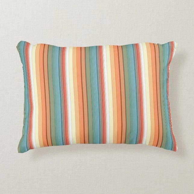Southwest Stripes Muted Colour Accent Pillow (Front)