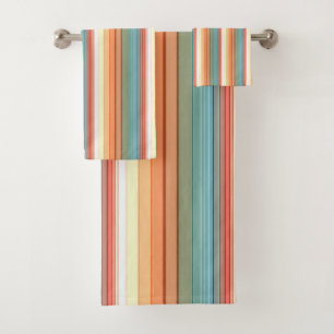 Southwest Stripes Muted Colour Bath Towel Set