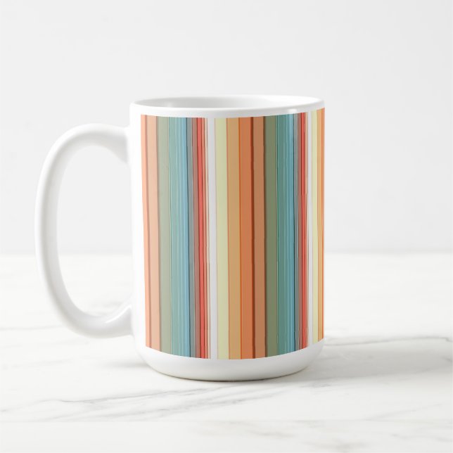 Southwest Stripes Muted Colour Coffee Mug (Left)