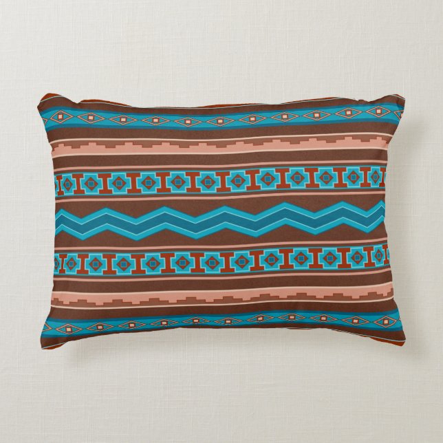 Southwest Style Geometric Cameron Gorge Design Accent Pillow (Front)