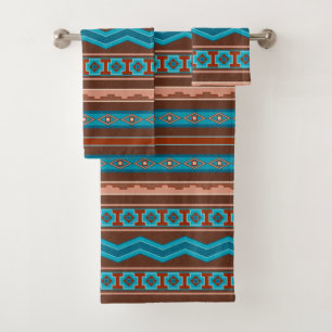 Southwest Style Geometric Cameron Gorge Design Bath Towel Set