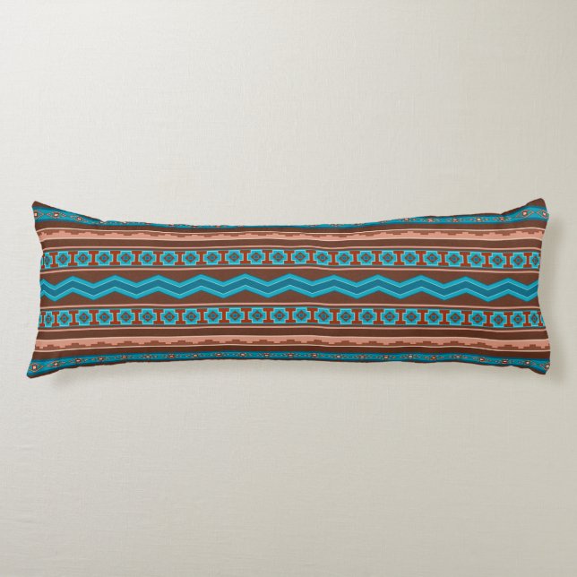 Southwest Style Geometric Cameron Gorge Design Body Pillow (Front)