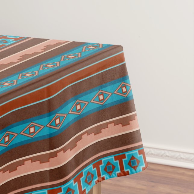 Southwest Style Geometric Cameron Gorge Design Lg Tablecloth (In Situ)