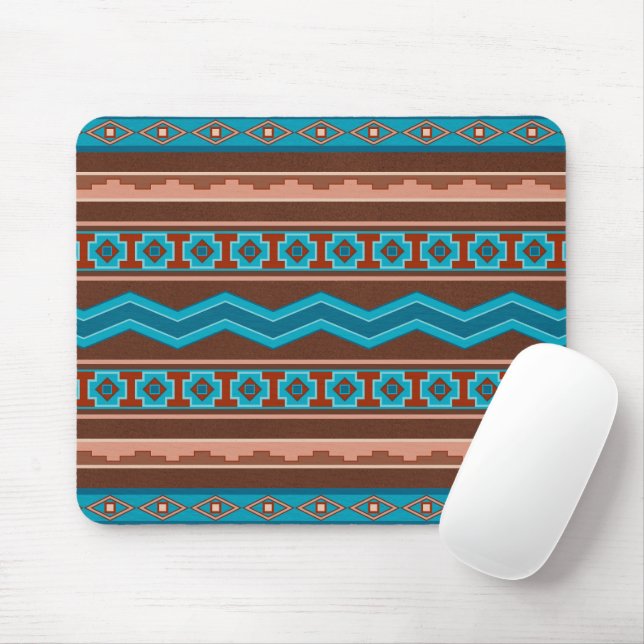 Southwest Style Geometric Cameron Gorge Design Mouse Pad (With Mouse)
