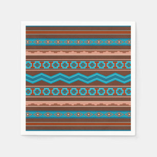 Southwest Style Geometric Cameron Gorge Design Napkin