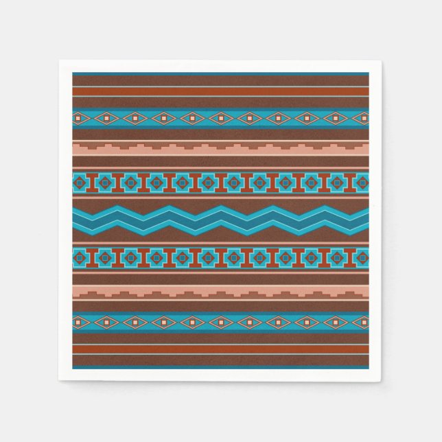 Southwest Style Geometric Cameron Gorge Design Napkin (Front)