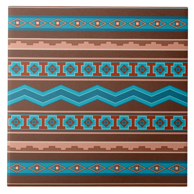 Southwest Style Geometric Cameron Gorge Design Tile (Front)