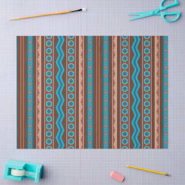 Southwest Style Geometric Cameron Gorge Design Tissue Paper (Craft)
