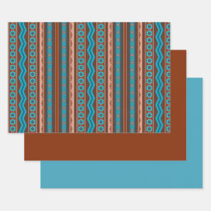 Southwest Style Geometric Cameron Gorge Design Wrapping Paper Sheet
