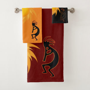 Southwest Style  Kokopelli Bath Towel Set