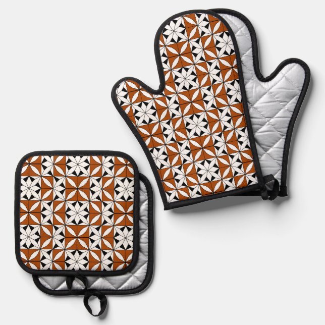 Southwest Sun and Moon Oven Mitt & Pot Holder Set (Front/Back)