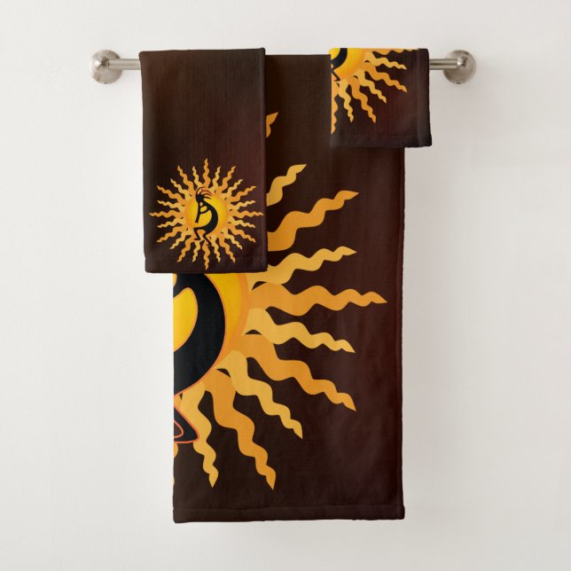 Southwest Sun Kokopelli Bath Towel Set (Insitu)