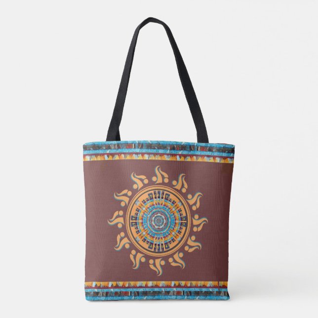 Southwest Sun Mandala Tote Bag (Back)