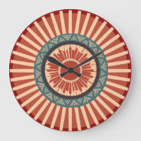Southwest Sun Tribal Mandala Wall Clock