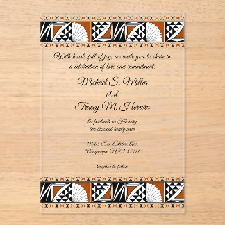 Southwest Sunrise Acrylic Invitations