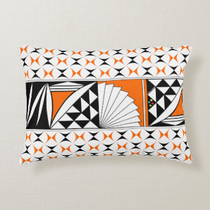 Southwest Sunrise in Orange Accent Pillow